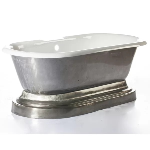 Galvanized Square Shape Bathtub Customized Finished Best Selling Metal Freestanding Bathtub for Luxury Bathroom Bathtub