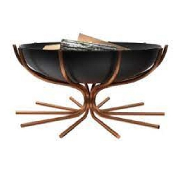 Metal Outdoor Heavy Round Wood Burning Firepit with Fire Poker Stick Multi Functional Metal Solid Round Fire Pit