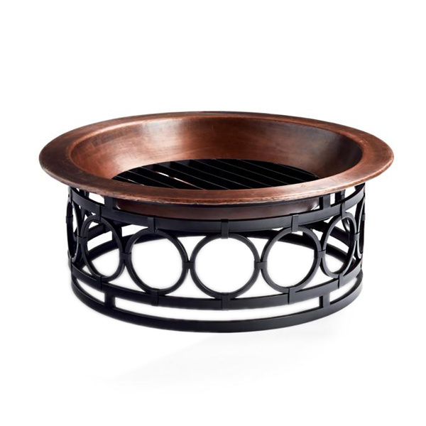 Handmade Round Shape Pure Iron Indoor And Outdoor Fire Pit Trending Design BBQ Heavy Duty Garden Fire Pit For Sale