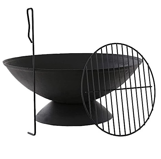 Fire pits stand High Selling Black Powder Coated Finishing Garden Accessories Iron Fire Pit for fireplace Usage In Wholesale MOQ