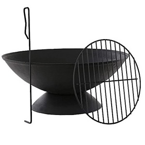 Fire pits stand High Selling Black Powder Coated Finishing Garden Accessories Iron Fire Pit for fireplace Usage In Wholesale MOQ