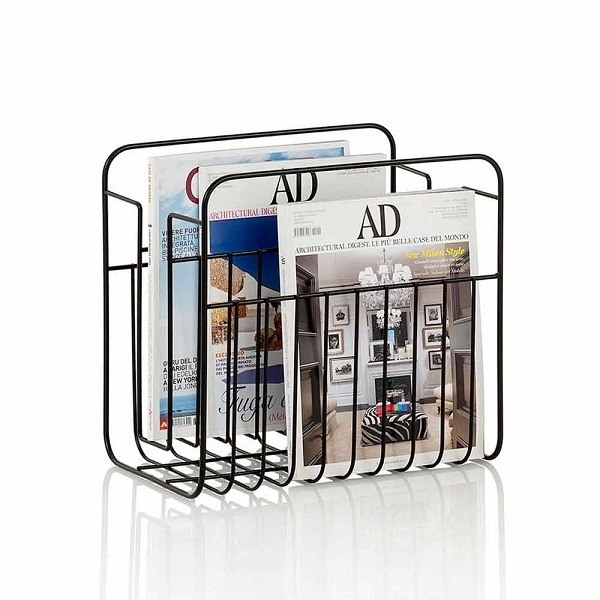 Wall Mounted Towel Key Holder Magazine Rack Stand for Newspaper oR Envelope Best Selling Items New Design Metal Black Color