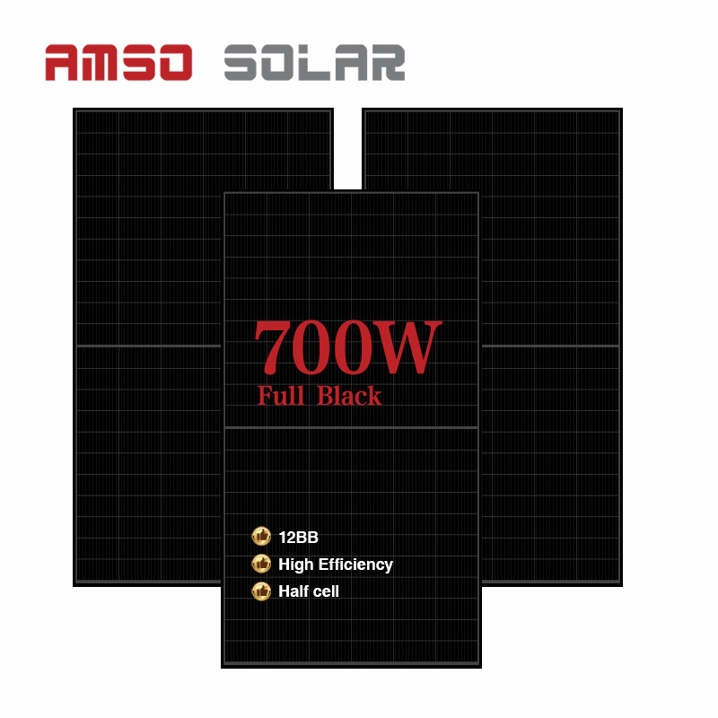 New technology 700w 800w 1000w solar panels is full black solar cell panel with 30 years warranty