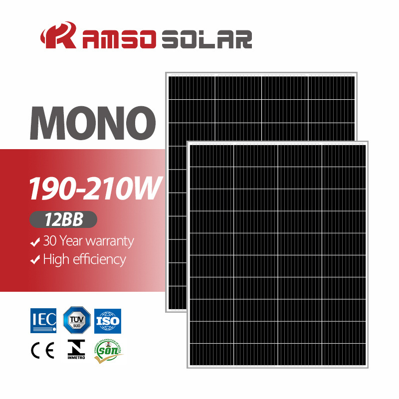 Chinese factory high effigiency  200w solar panel 200watt mono solar panels 200w solar panel for home system