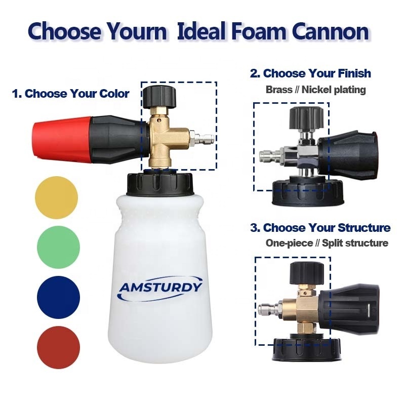 AMSTURDY FC13Y pressure washer foam gun canon de espuma para dj snow  foam lance  foam cannon car wash