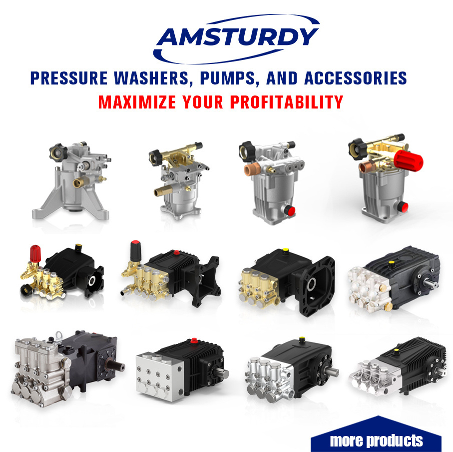 Amsturdy 186Bar 200Bar 2.5gpm 9LPM Washer Pressure Pump 3000 psi