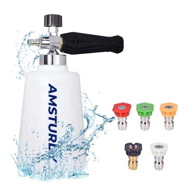 AMSTURDY FCK02N soap dispenser snow foam lance cannon manufactores car wash snow foam cannon adjustable spray with 5 nozzle tips