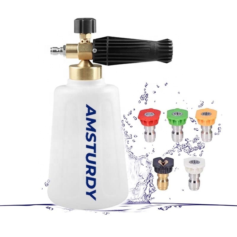 AMSTURDY FCK02T foam lance kit foam blaster power jet PA plastic bottle car cleaning pressure washer snow foam cannon