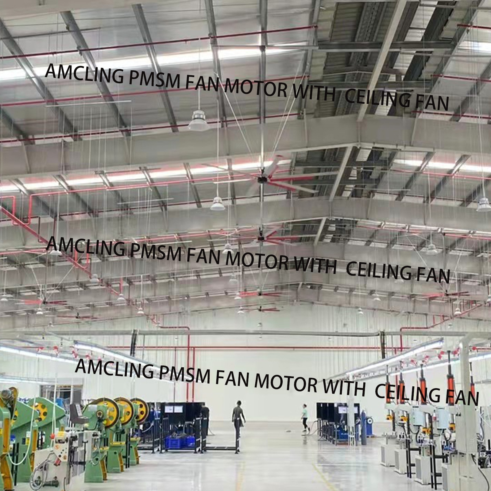 Factory 220v 380v 1300w 3 Phase Permanent Magnet Synchronous Motor Large Bldc HVLS Ceiling Industrial Fan Motor