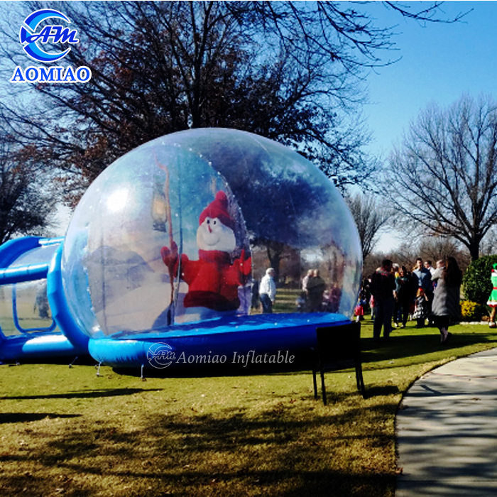 Customize giant christmas inflatable human size snow globe photo booth for party