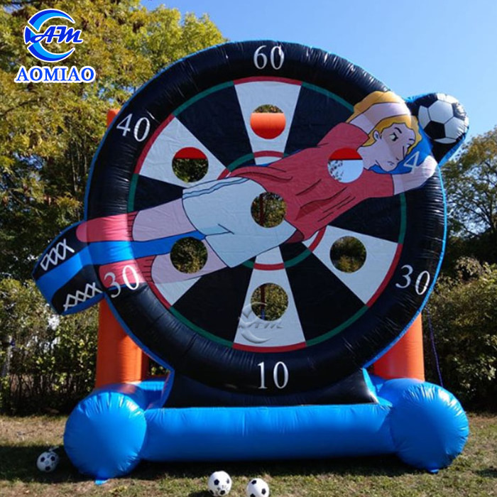 Commercial inflatable football goal target soccer shoot darts board game for sale