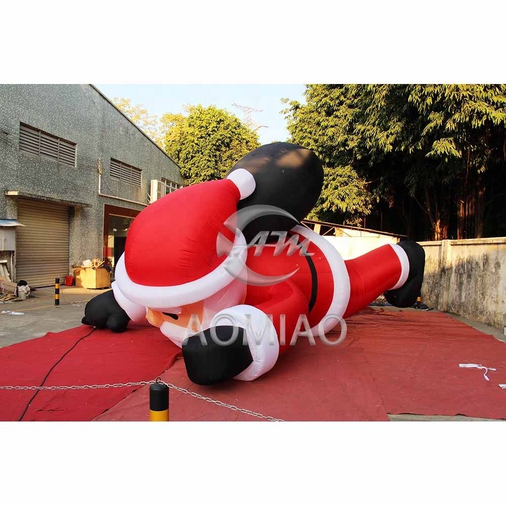 High quality giant inflatable  santa claus climbing wall for Christmas party