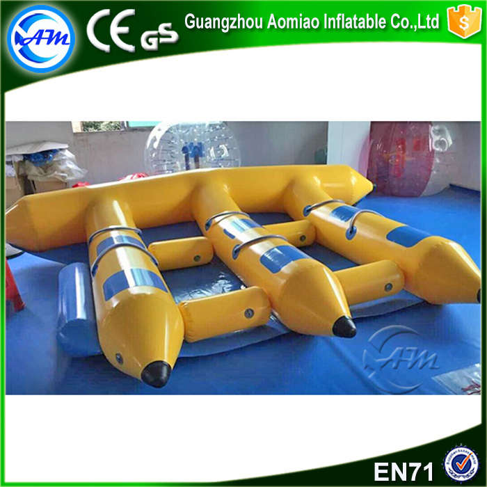 Commercial inflatable banana boat flying fish tube motorized water toy