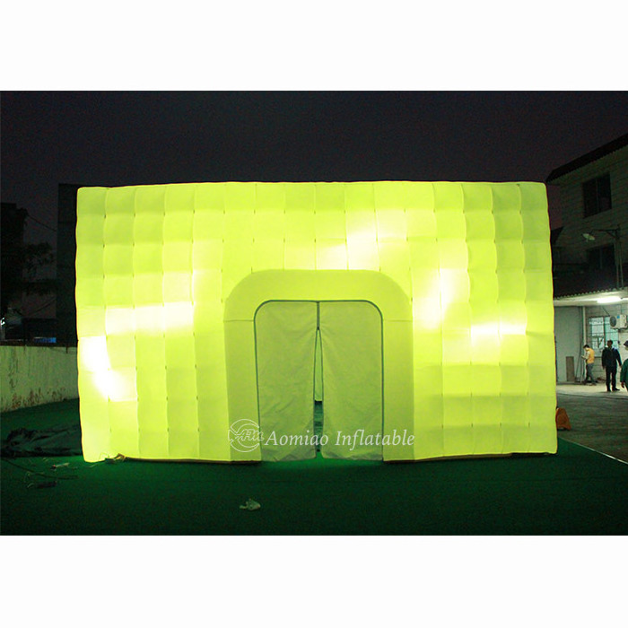 LED outdoor inflatable cube tent inflatable camping tent for sale