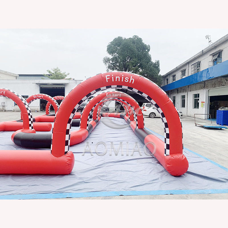 inflatable go karts race track road carting racing track toys go cart track