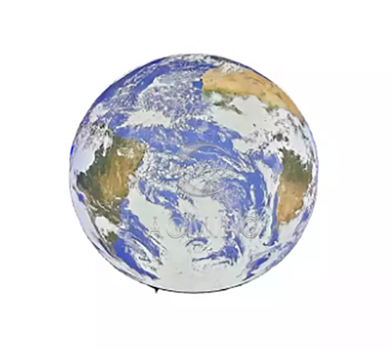 4M Air Sealed Earth Globe Ball Inflatable Planets with LED for Decoration