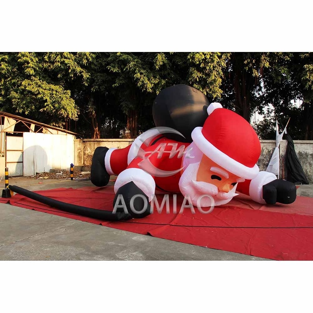 High quality giant inflatable  santa claus climbing wall for Christmas party