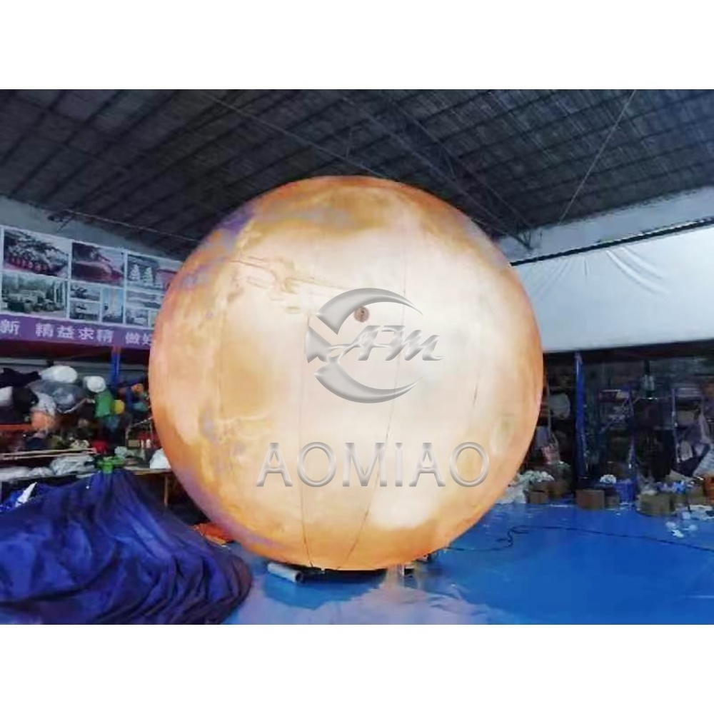 4M Diameter Solar System Giant Mars Inflatable Planet Balloon for Theme Party Decoration