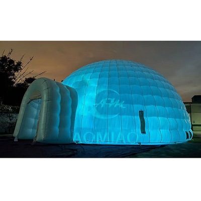 Factory Customized Inflatable Semicircle Lighting Tent Potable Inflatable Party Igloo Marquee Dome Tent