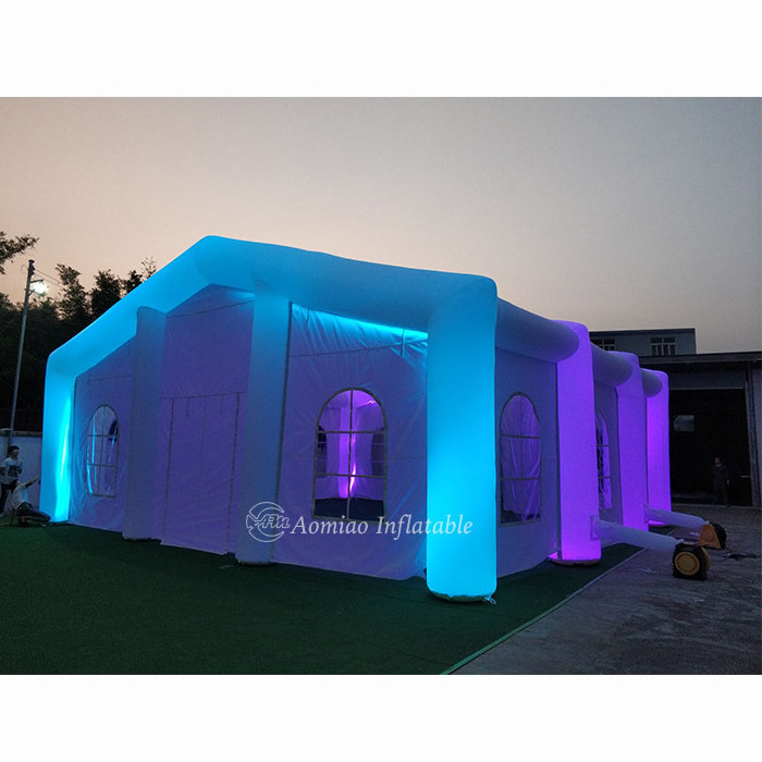 LED lighting mobile night club tent inflatable cube tent party tent for events