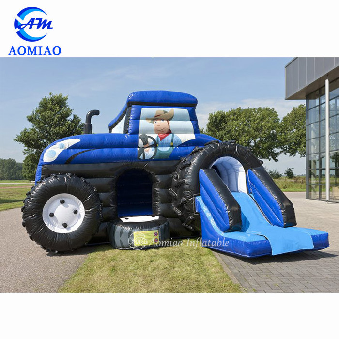 Custom tractor bouncy castle inflatable castle jumping bouncer for sale