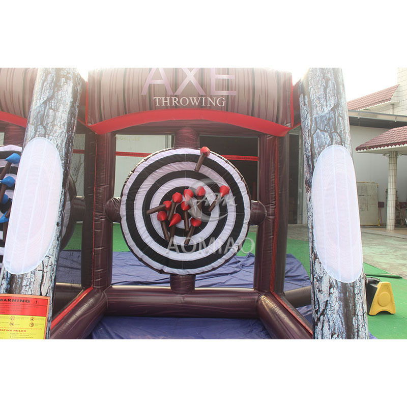 Commercial toy flying traget challenge inflatable axe throwing games axe throwing inflatable challenge carnival game