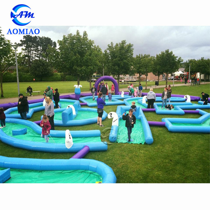 New for 2018 an inflatable 9 hole mini golf challenge inflatable golf course