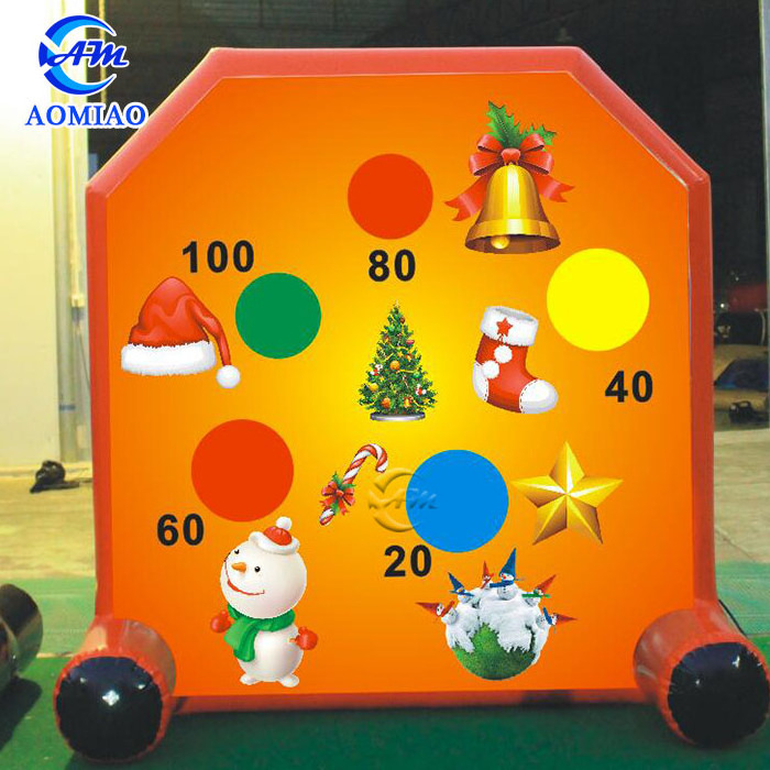 Commercial inflatable football goal target soccer shoot darts board game for sale