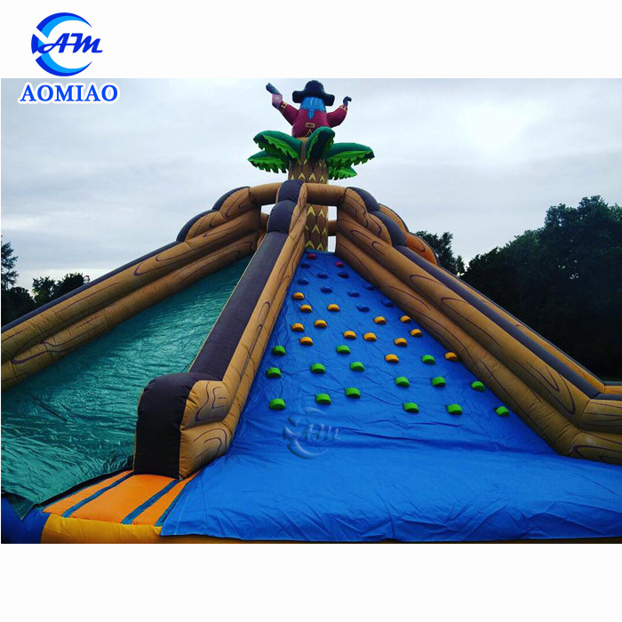 Giant colorful inflatable volcano slide commercial inflatable slide for sale