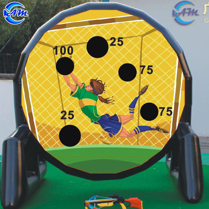 Commercial inflatable football goal target soccer shoot darts board game for sale