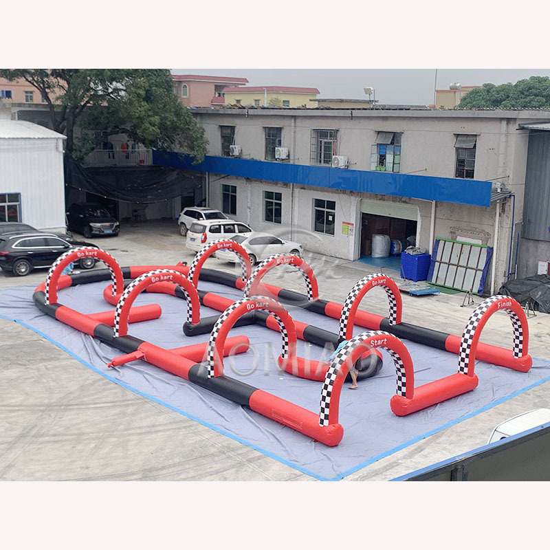 inflatable go karts race track road carting racing track toys go cart track