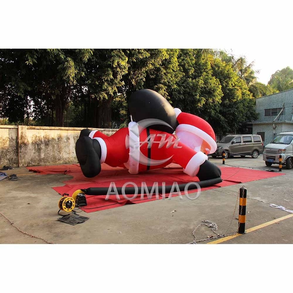 High quality giant inflatable  santa claus climbing wall for Christmas party