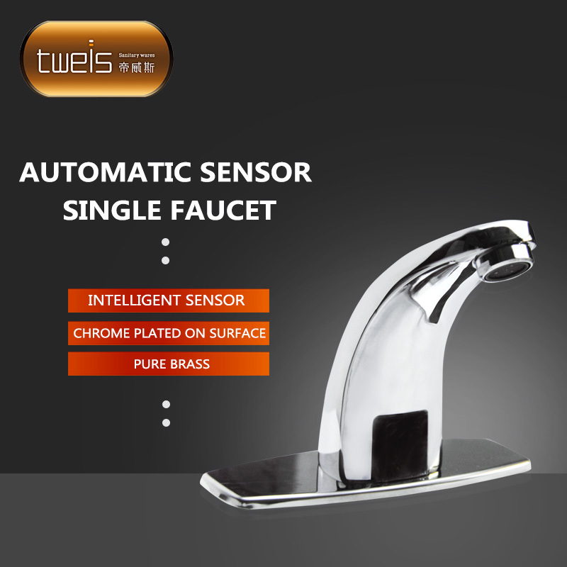 Deck Mounted Automatic Sensor Water Tap Sensor Basin Tap in Basin Faucets Water Saving Single Handle Basin Equipment,hotel Brass