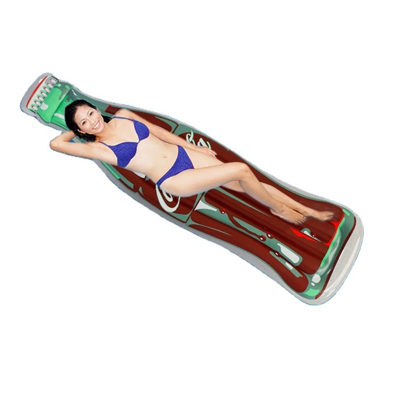 Pool Raft Floats for Adult Fun Stylish Cola Bottle Inflatable Pool Float Advertising Model Toys