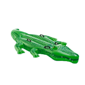 Factory Inflatable Animal Pool Large Dragon Shaped Crocodile Rider With Handles