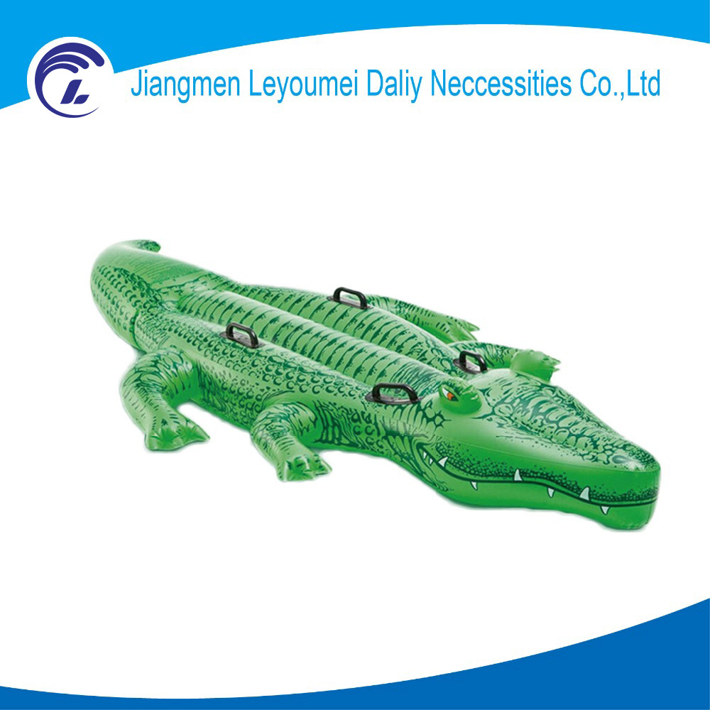 Water Play Equipment PVC Inflatable Animal Crocodile Ride-On Float for Kids