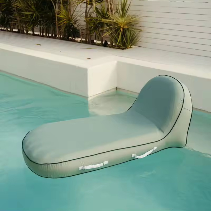 Sunbathing pool lounger made of puncture-resistant PVC and waterproof cotton fabric Removable and washable beach lounger