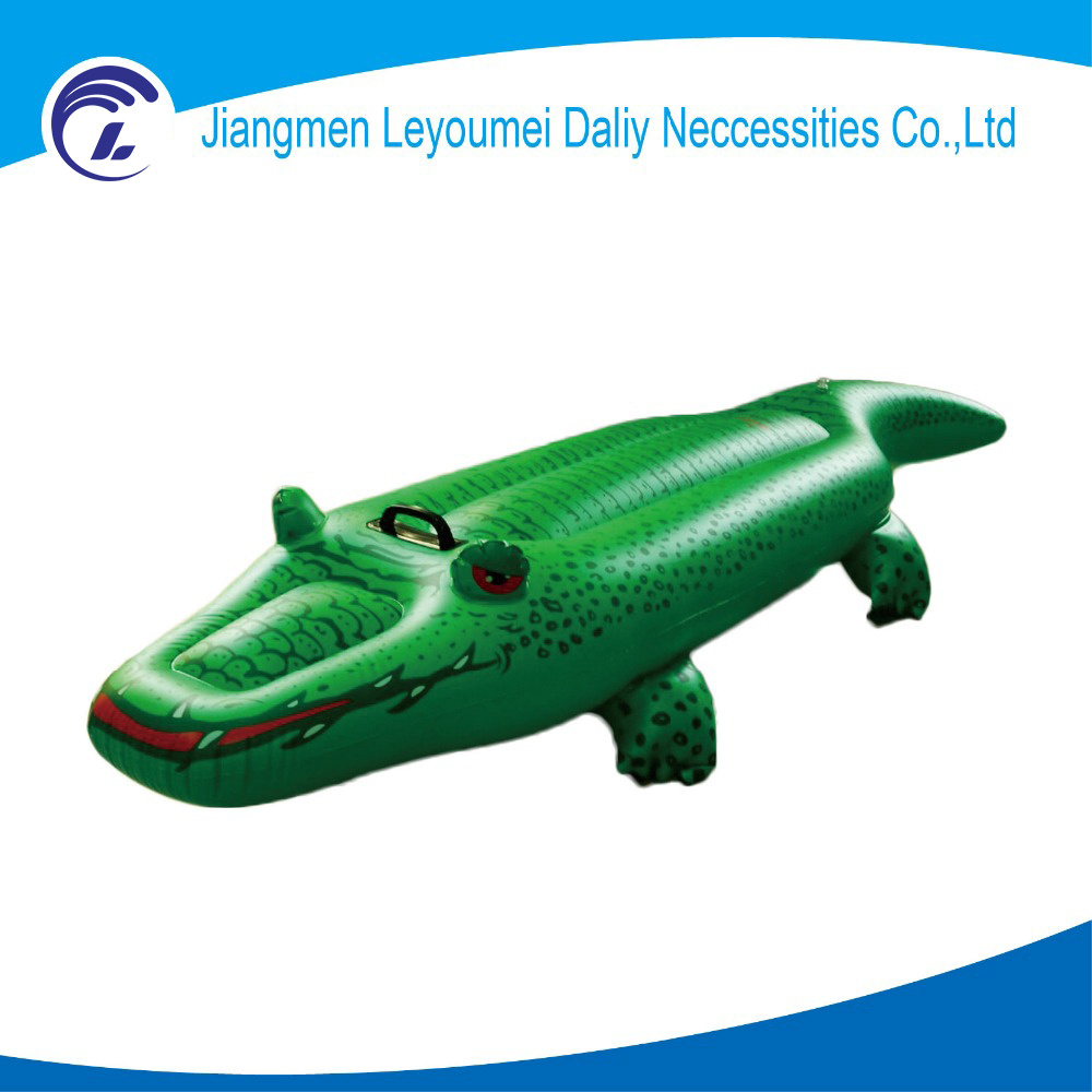 Water Play Equipment PVC Inflatable Animal Crocodile Ride-On Float for Kids