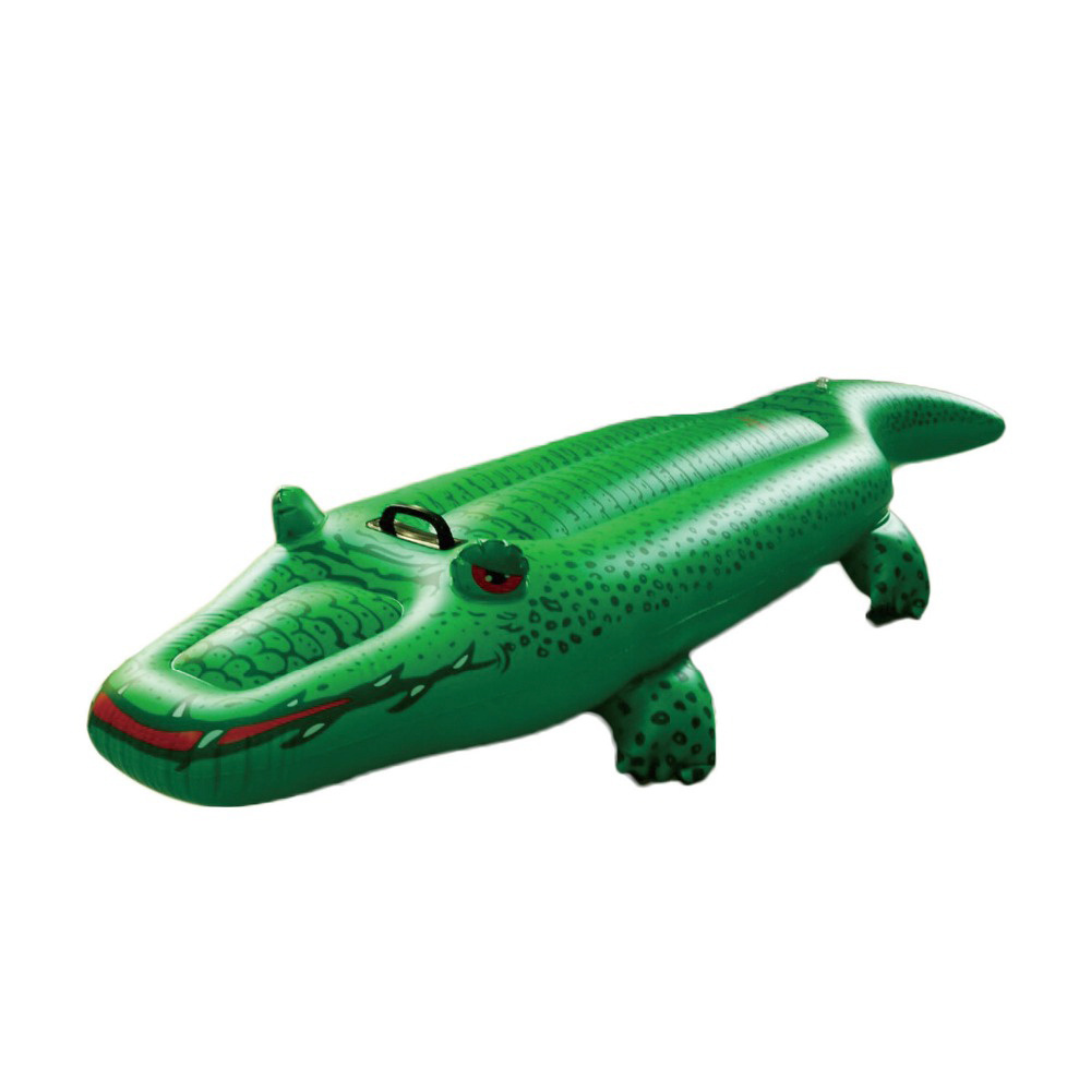 Factory Inflatable Animal Pool Large Dragon Shaped Crocodile Rider With Handles