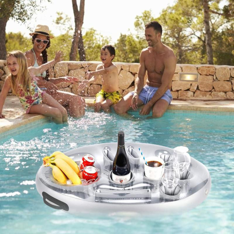 Summer Party Beach Accessories Funny Baby Water Toy Baby Water Toy Balls Inflatable Pool Float Beer Drinking Table Bar Tray