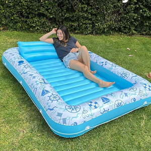 Hot sale Tanning Pool Inflatable Floats Bed  Blow Up Pool Floats for Floating Sunbathing Suntan Tub