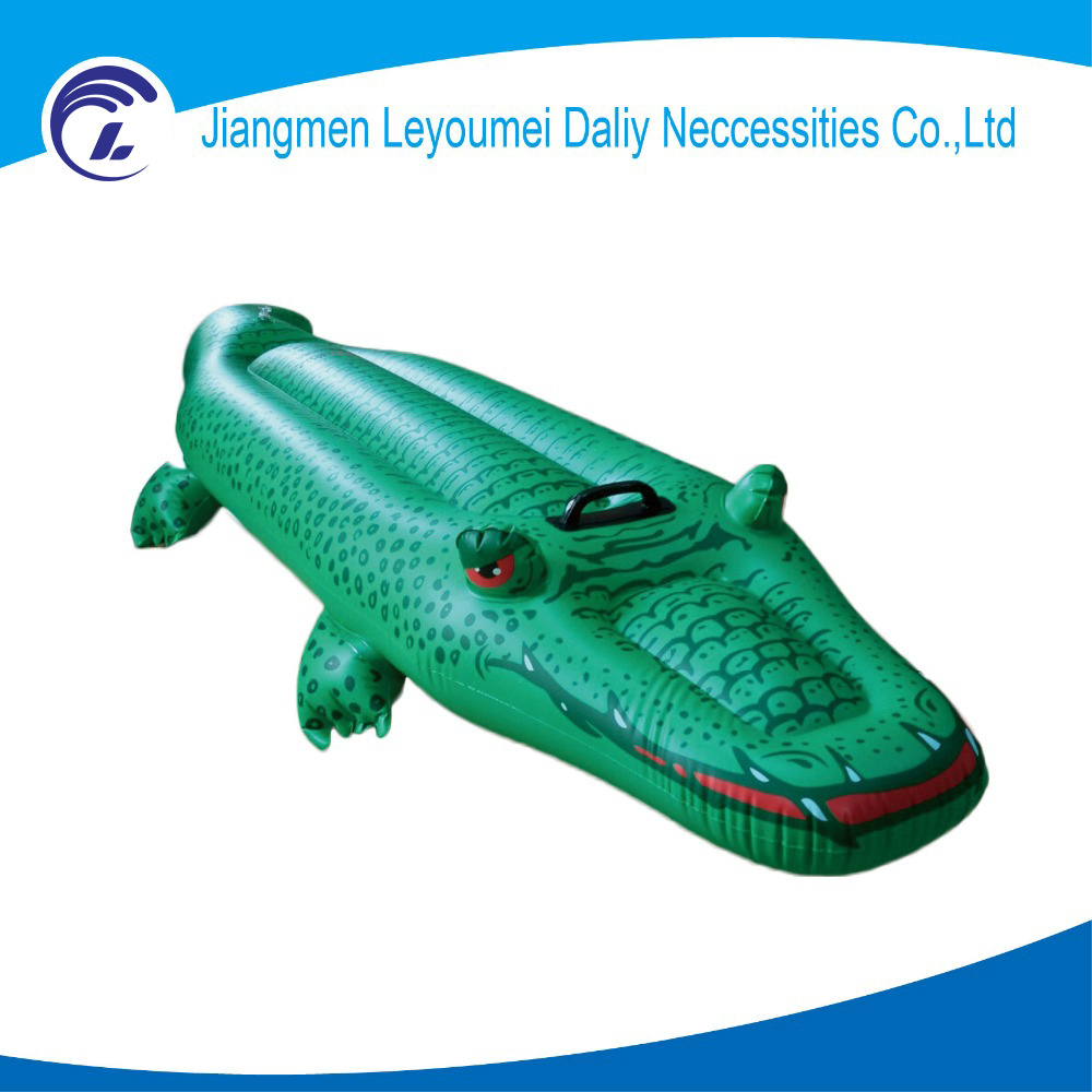 Water Play Equipment PVC Inflatable Animal Crocodile Ride-On Float for Kids