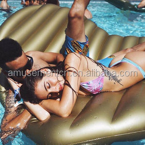 hot sale pool flo mattresses  Adult large Inflatable Gold Heart Pool Floats flum float air bed