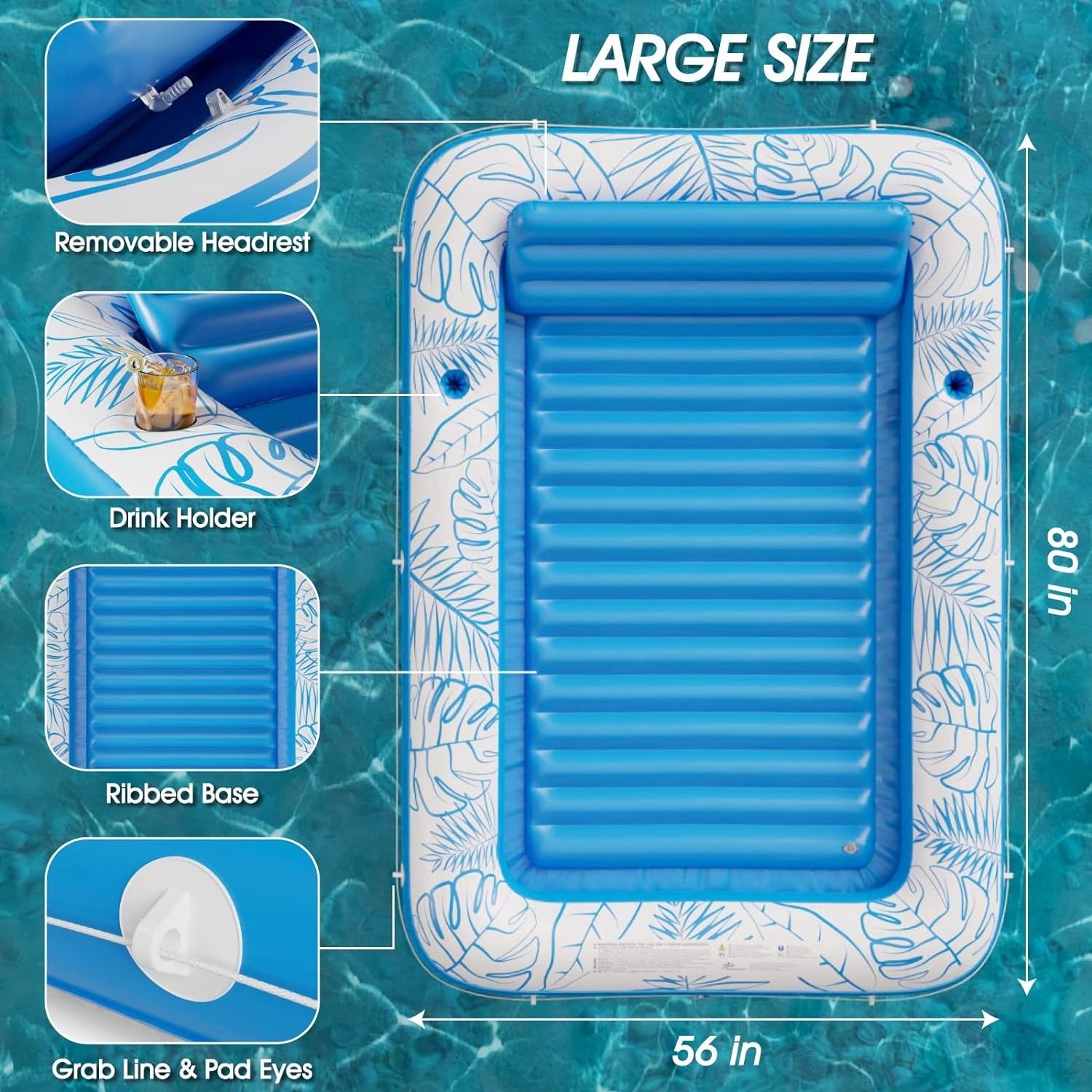 Hot sale Tanning Pool Inflatable Floats Bed  Blow Up Pool Floats for Floating Sunbathing Suntan Tub