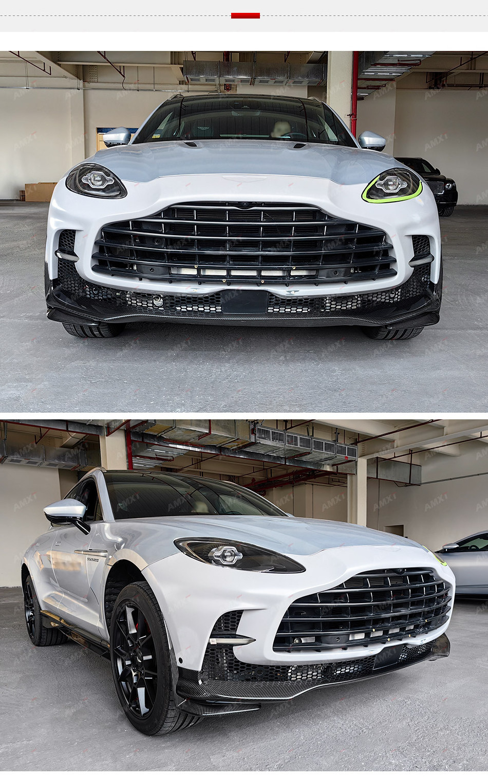 The 707 Kit for Aston Martin DBX High Quality Factory Price Dry carbon bumper front lip grille rear diffuser Spoiler side skirt