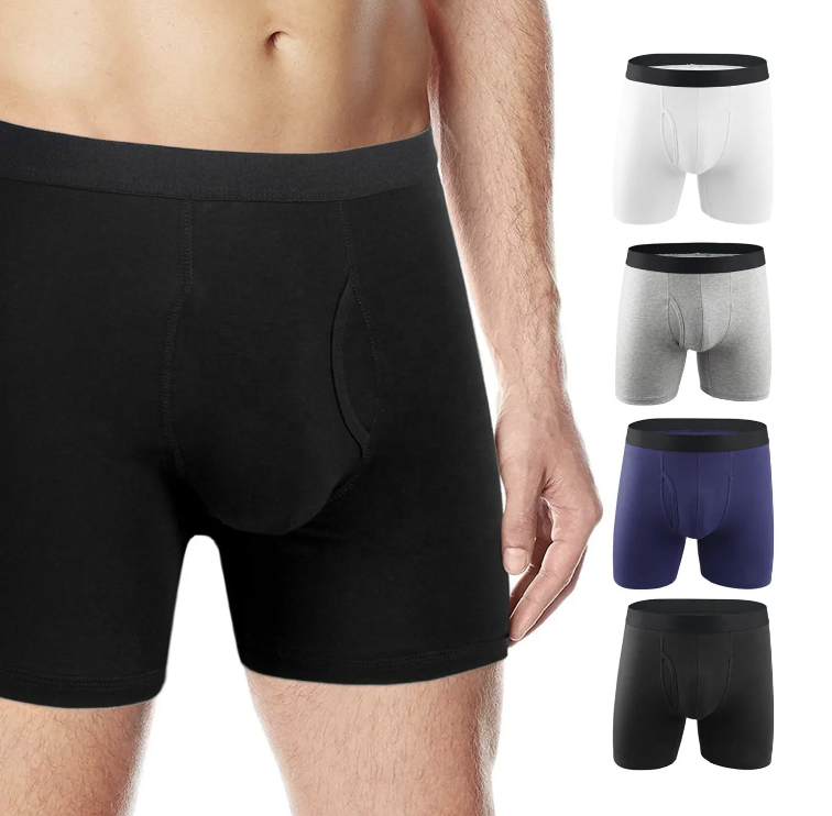 High Quality Classic Men's Cotton Stretch Briefs Solid Boxers Shorts Open JR Underwear for Adults