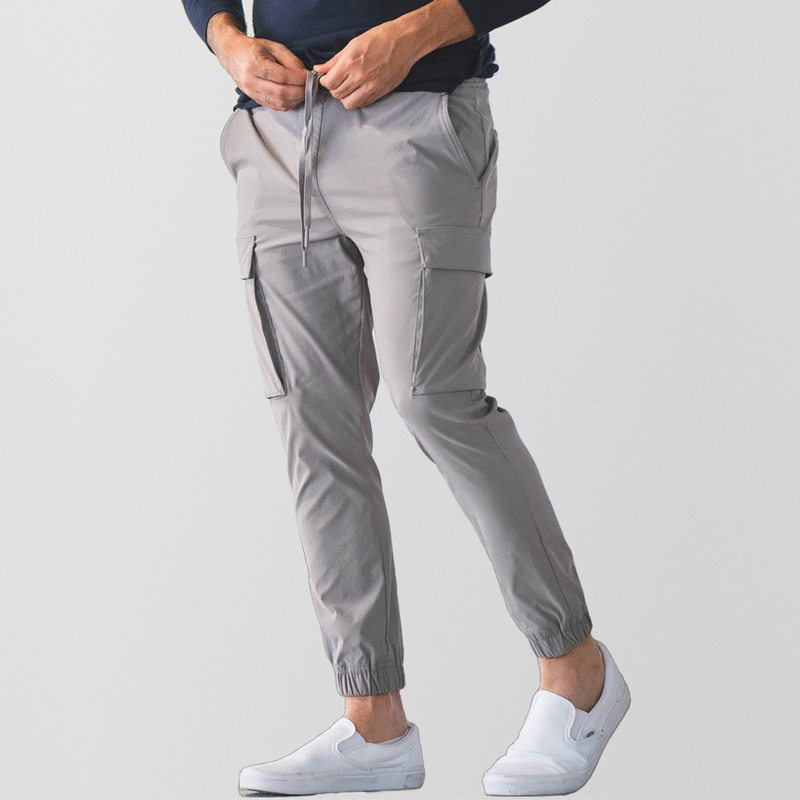 Custom Made Mens Premium High Quality Active Jogger Stretch Nylon Spandex Lightweight Cargo Pants