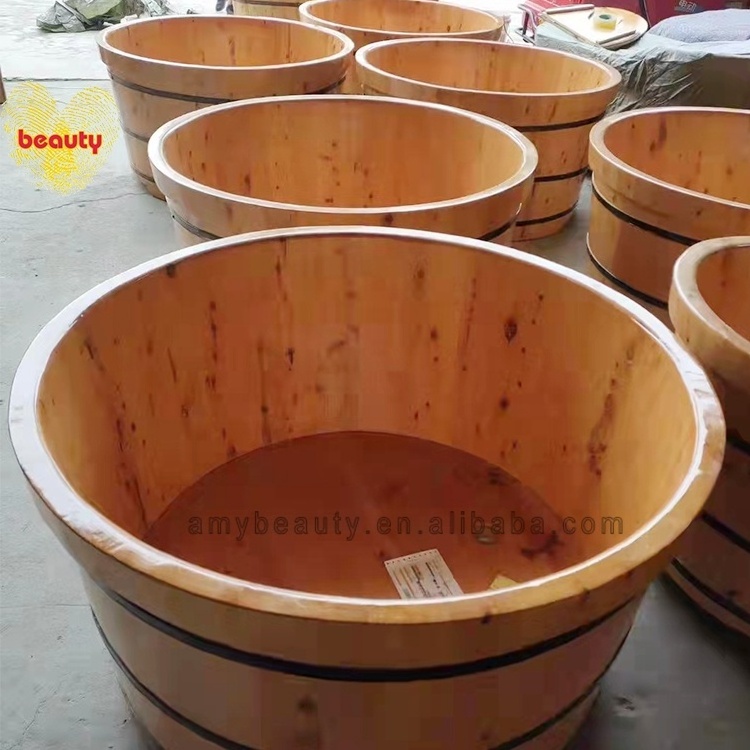 Cheap Wood Free Standing Round  Bathtub Children Swimming Pool wooden bathtub