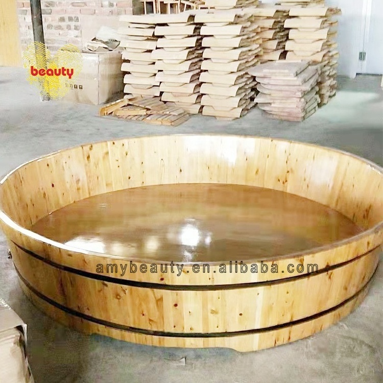 Cheap Wood Free Standing Round  Bathtub Children Swimming Pool wooden bathtub