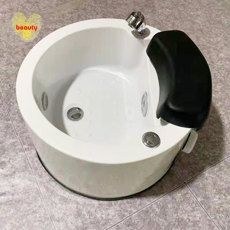 Nail salon Morden Foot Spa pedicure bowl white Pedicure bowl with wheels acrylic footbath